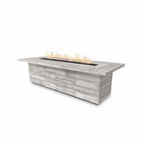 The Outdoor Plus Laguna 144 x 60 12V Electronic Ignition Wood Grain Fire OPT-LGNGF144E12Vportable outdoor fire pit with lid
