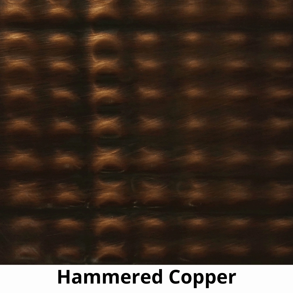 The Outdoor Plus Linear Maya 48" Hammered Copper Rectangle Match Lit Fire Bowl OPT-4820MCFO
