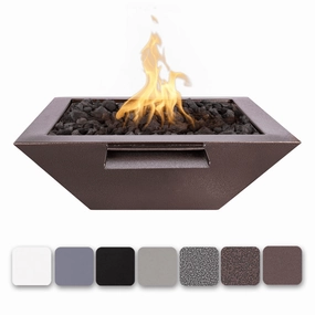 The Outdoor Plus Maya 24" Powder Coated Steel Square Match Lit Fire & Water Bowl OPT-24SQPCFWportable outdoor fire pit with lid