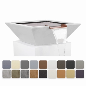 The Outdoor Plus Maya GFRC 36" Concrete Square Water Bowl OPT-36SWOportable outdoor fire pit with lid