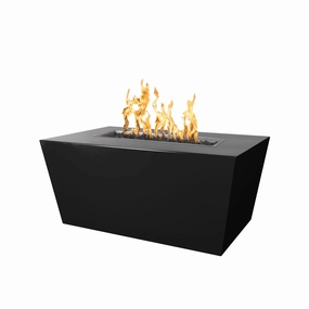The Outdoor Plus Mesa 48-Inch Fire Pit Powder Coat Steel Match Lit with Flame Sense Ignition OPT-PCTT4824FSMLportable outdoor fire pit with lid