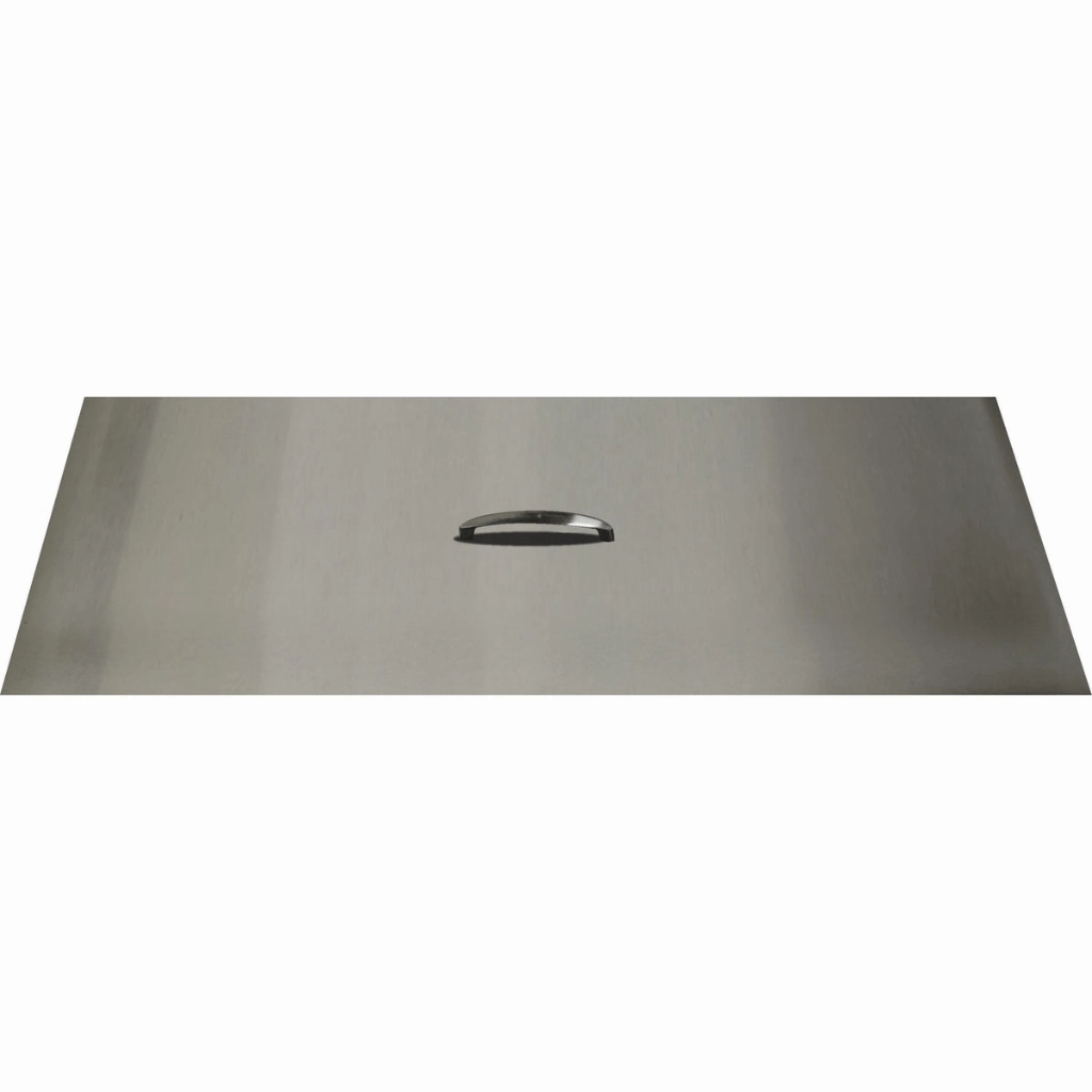 The Outdoor Plus Rectangular 12 x 32-inch Stainless Steel Fire Pit Cover OPT-RC1232Fireproof mat for under fire pit