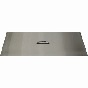 The Outdoor Plus Rectangular 16 x 76-inch Stainless Steel Fire Pit Cover OPT-RC1676Fireproof mat for under fire pit