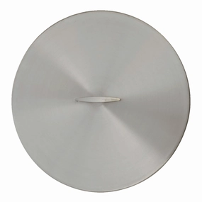 The Outdoor Plus Stainless Steel Round 23-inch Fire Pit Cover OPT-23RCFireproof mat for under fire pit