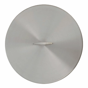 The Outdoor Plus Stainless Steel Round 35-inch Fire Pit Cover OPT-35RCFireproof mat for under fire pit