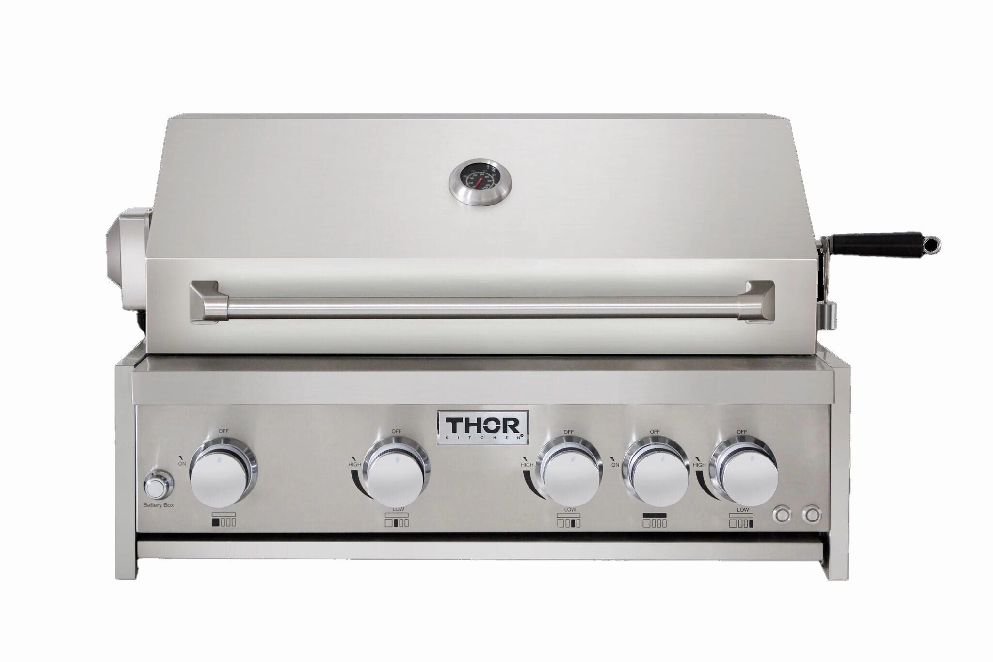 Thor Kitchen Stainless Steel Modular Pro-Style Outdoor Propane Grill with 4 Burners and one Rotisserie Burner - MK04SS304 outdoor griddle for camping trips