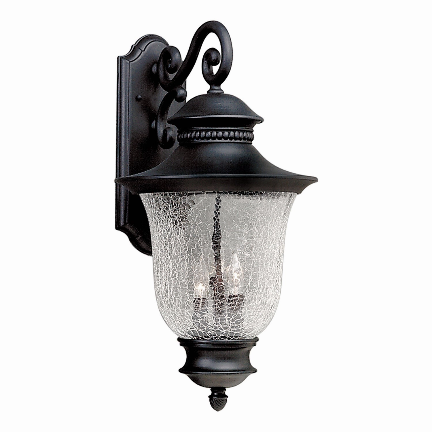 Three Light Outdoor Lantern BlackOutdoor wall sconces with motion sensor