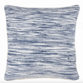 Tideline Navy Indoor/Outdoor Decorative Pillow Coverwaterproof outdoor throw pillow