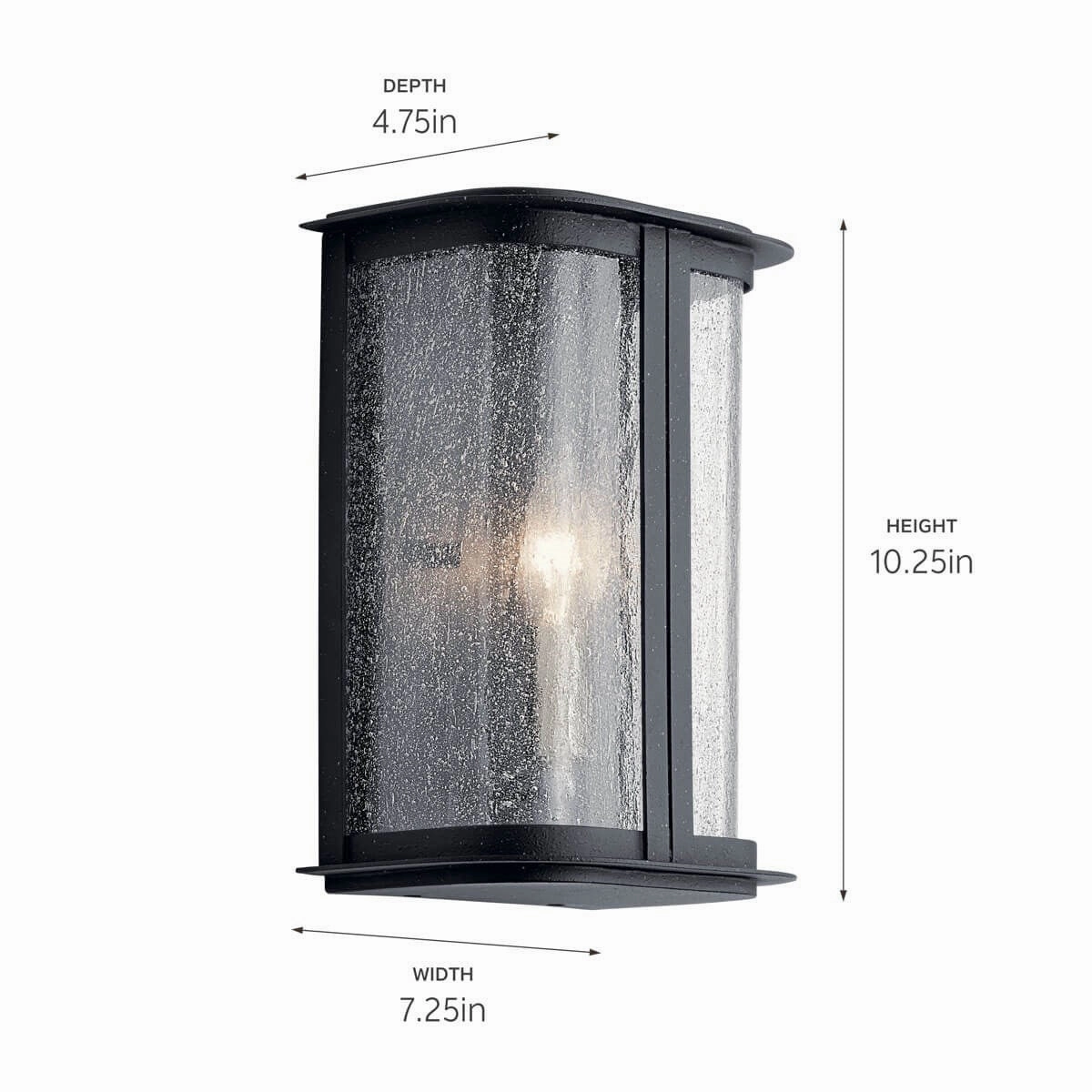 Timmin One Light Outdoor Wall Mount Distressed Black