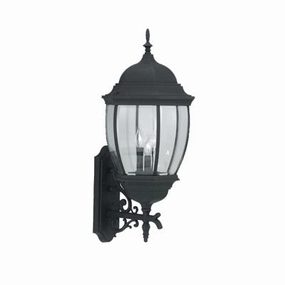 Tiverton Three Light Wall Lantern BlackOutdoor wall sconces with motion sensor