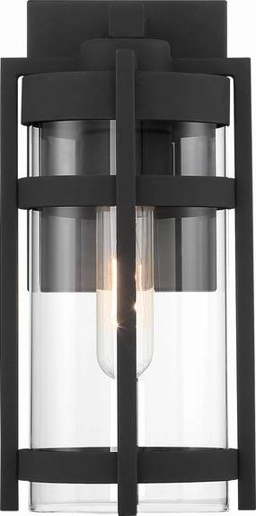 Tofino One Light Outdoor Wall Lantern Textured BlackOutdoor wall sconces with motion sensor