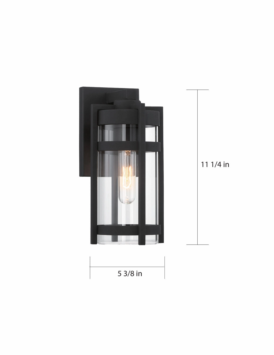 Tofino One Light Outdoor Wall Lantern Textured Black