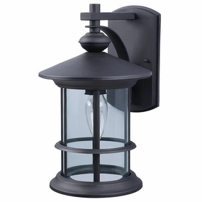 Treehouse One Light Outdoor Downlight BlackOutdoor wall sconces with motion sensor