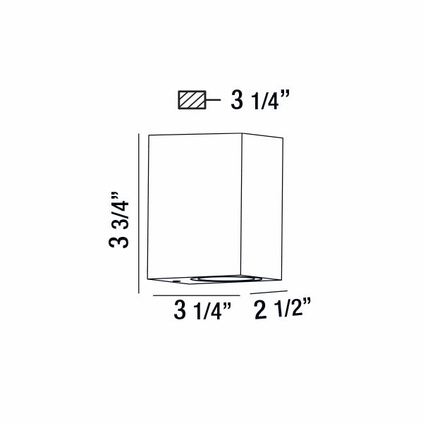 Trek LED Outdoor Wall Mount Marine Grey