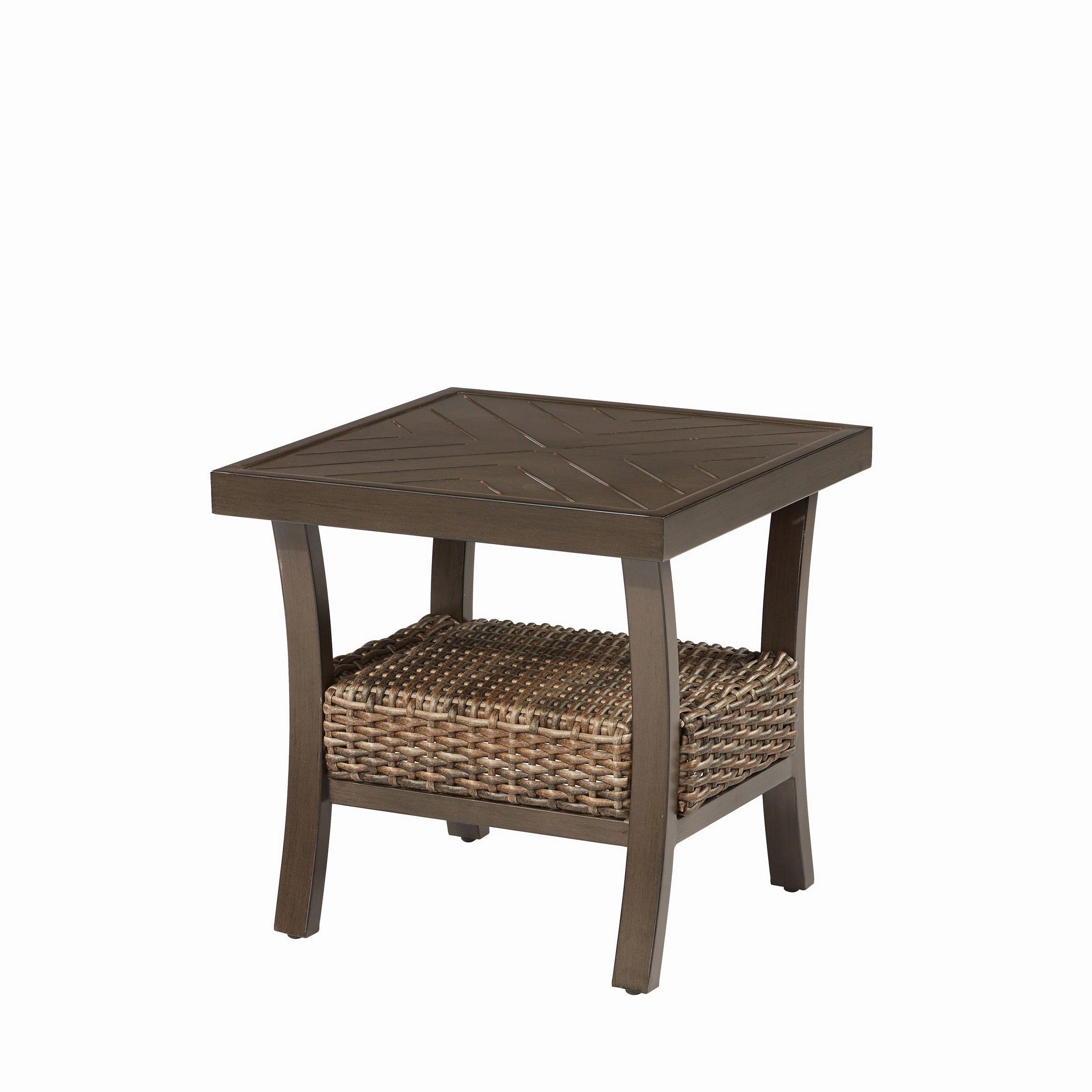 Trenton Woven Slat Top End Tableoutdoor coffee table for patio or lounge