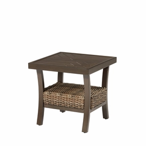 Trenton Woven Slat Top End Tableoutdoor coffee table for patio or lounge