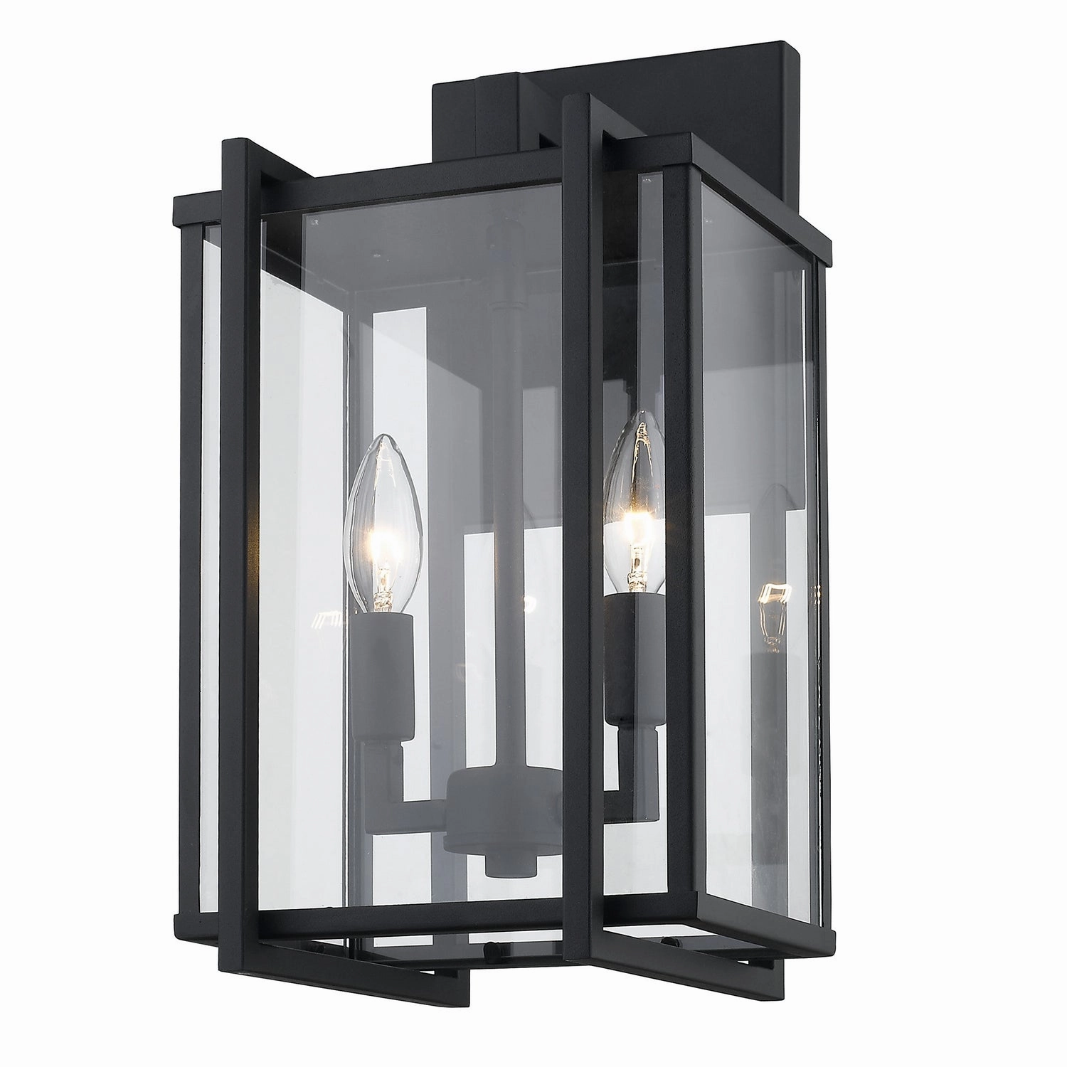Tribeca Two Light Outdoor Wall Sconce Natural BlackOutdoor wall sconces with motion sensor