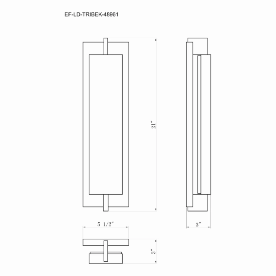 Tribek 21" Outdoor Wall Mount