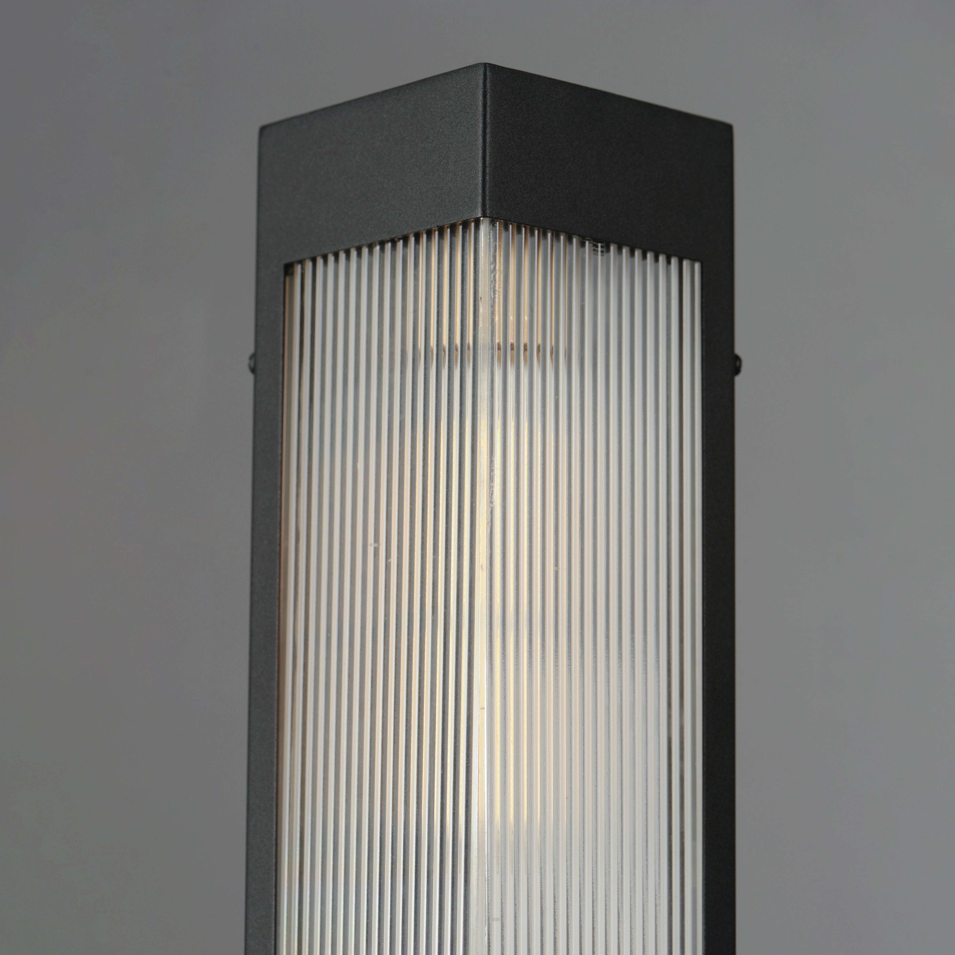 Triform One Light Outdoor Wall Sconce Black / Antique Brass