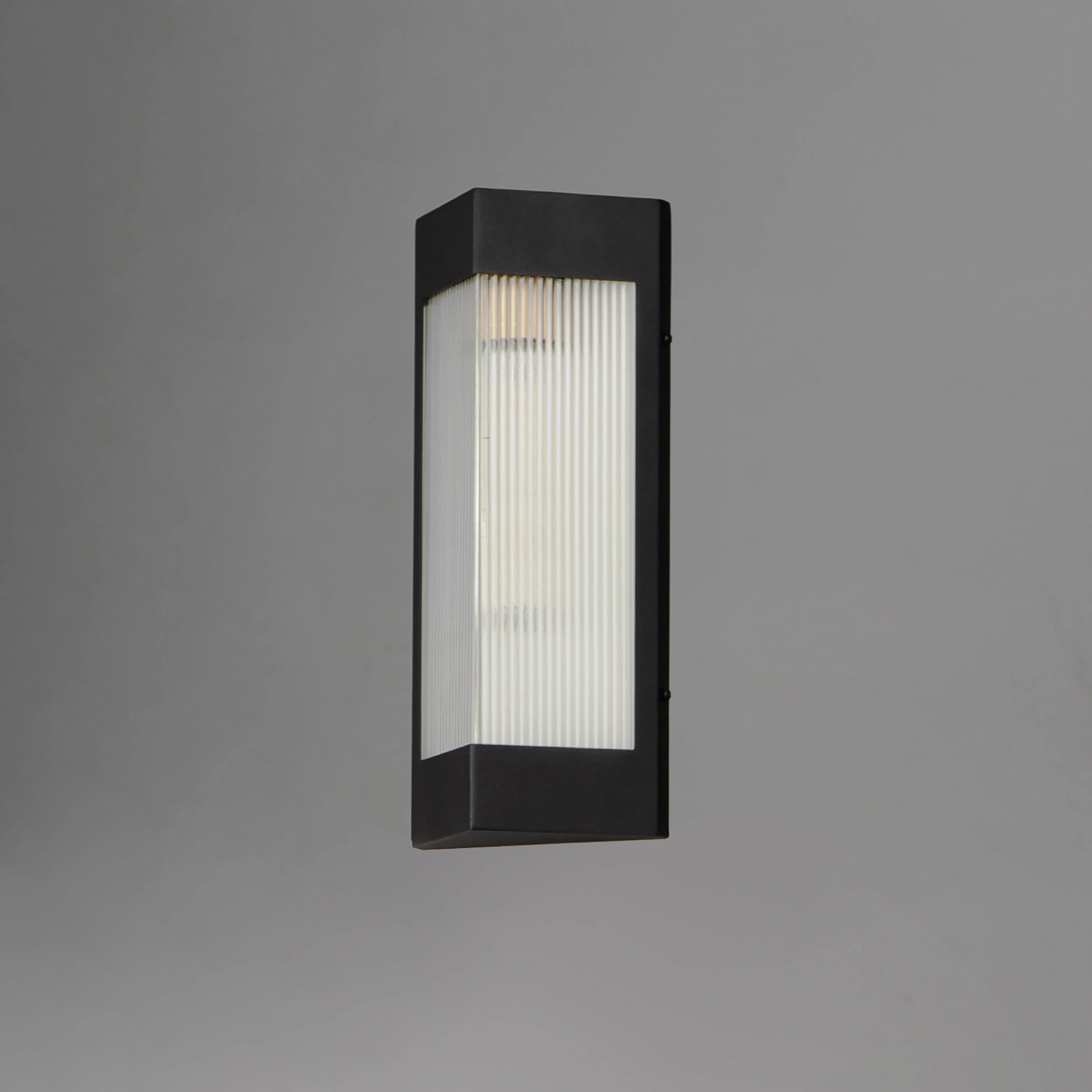 Triform One Light Outdoor Wall Sconce Black / Antique Brass