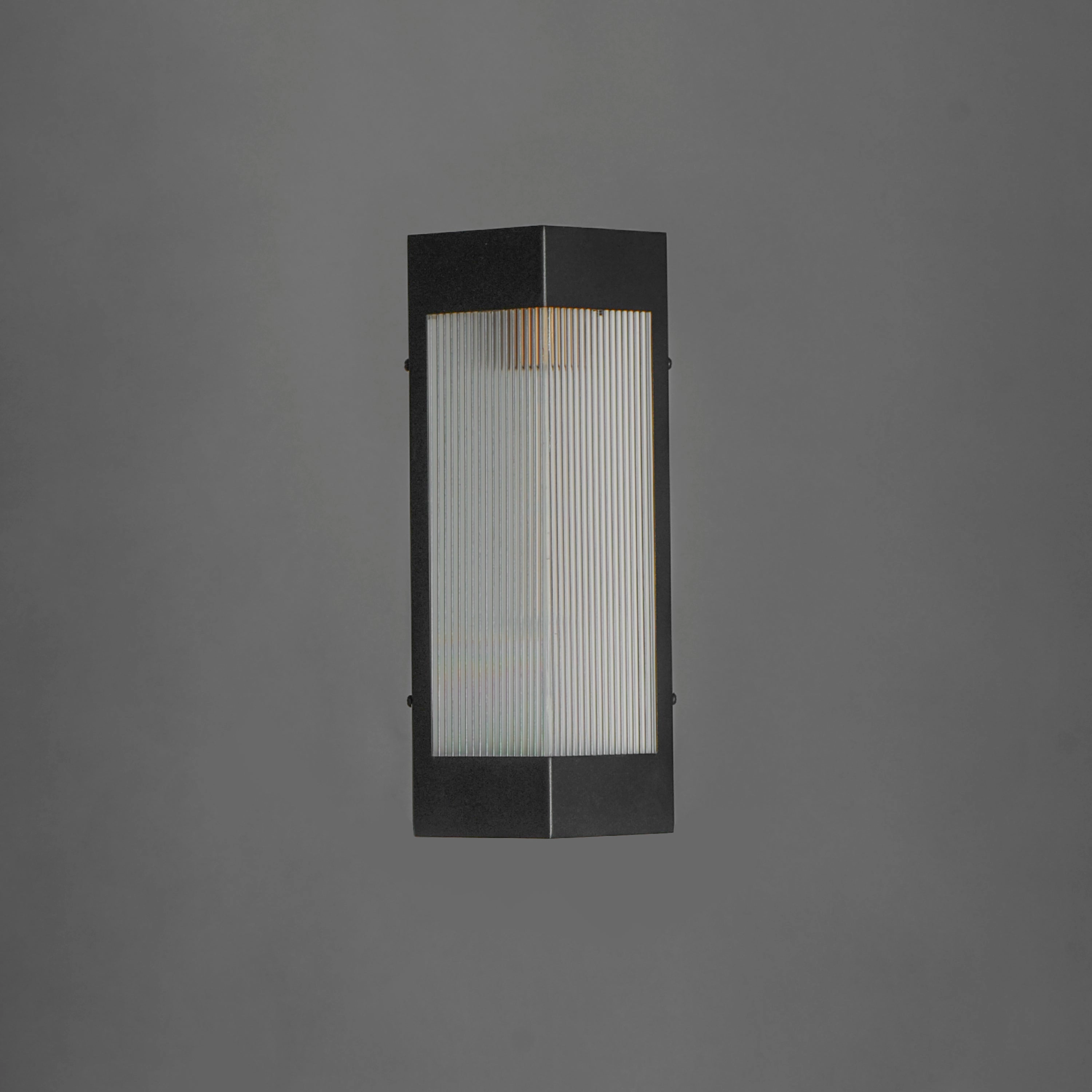 Triform One Light Outdoor Wall Sconce Black / Antique Brass