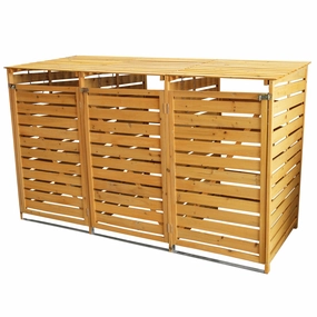 Triple Wheelie Bin Storage compact outdoor storage solutions