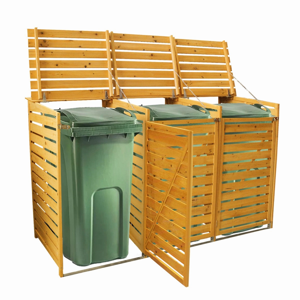 Triple Wheelie Bin Storage