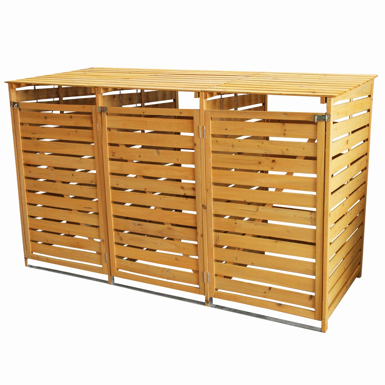 Triple Wheelie Bin Storage compact outdoor storage solutions