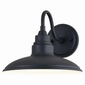Tucson LED Outdoor Wall Mount Textured Black and Glossy WhiteOutdoor wall sconces with motion sensor