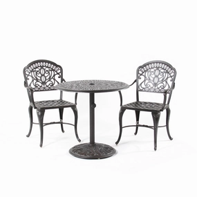 Tuscany Bistro Setcast aluminum patio dining set
