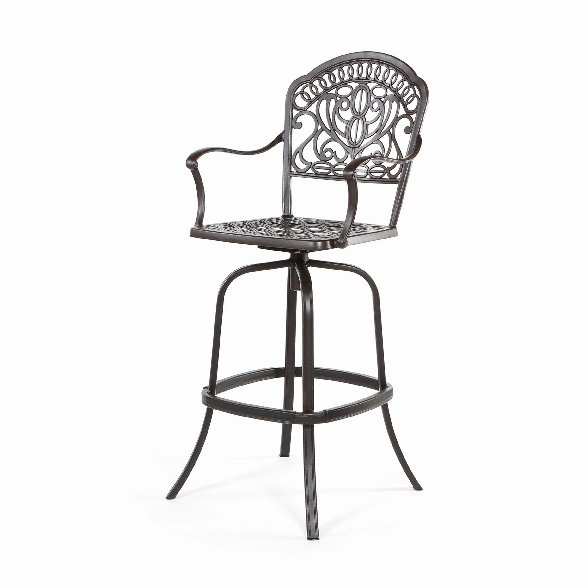 Tuscany Swivel Bar Stoolcast aluminum patio dining set