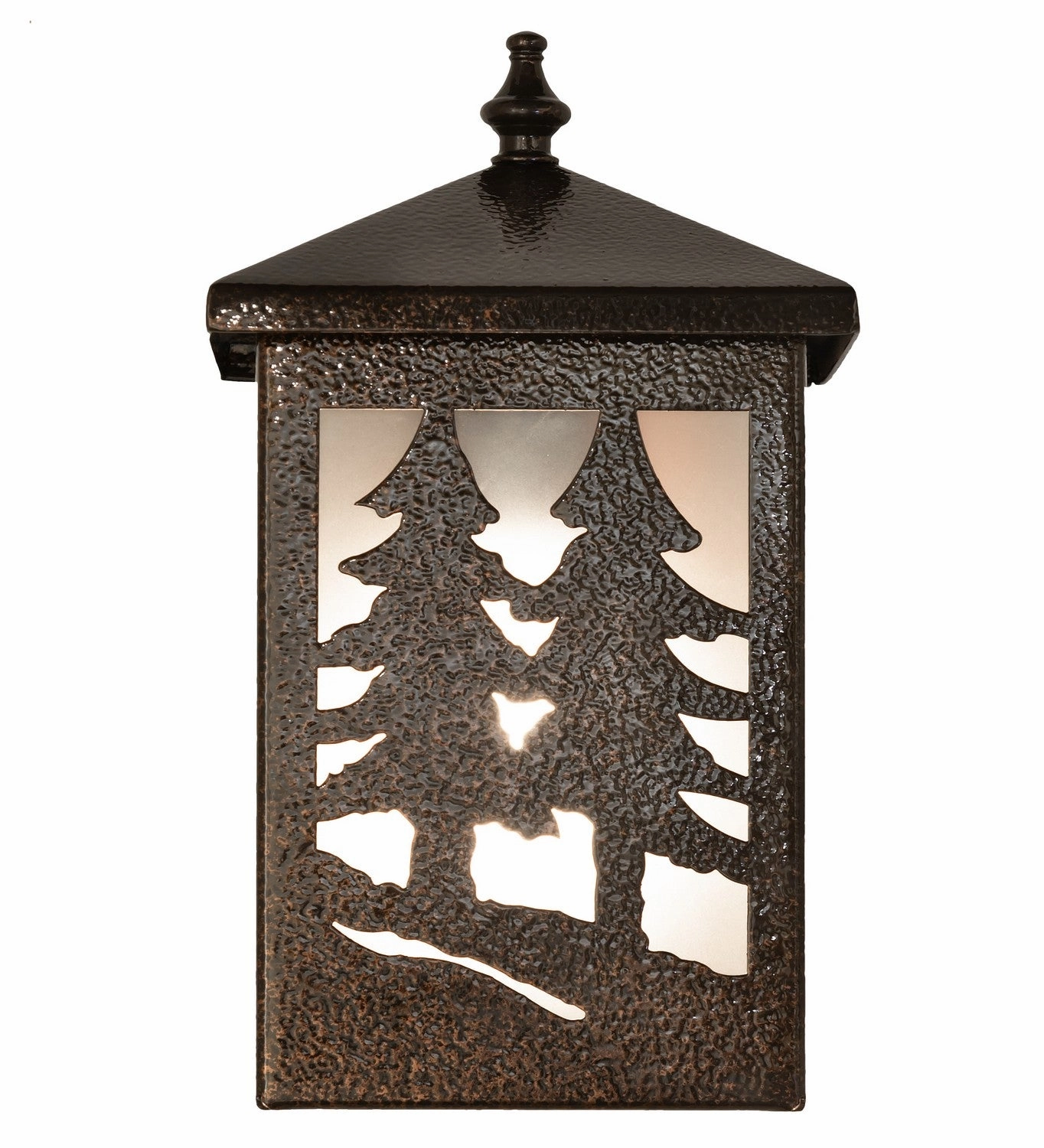 Twin Spruce Trees One Light Wall Sconce