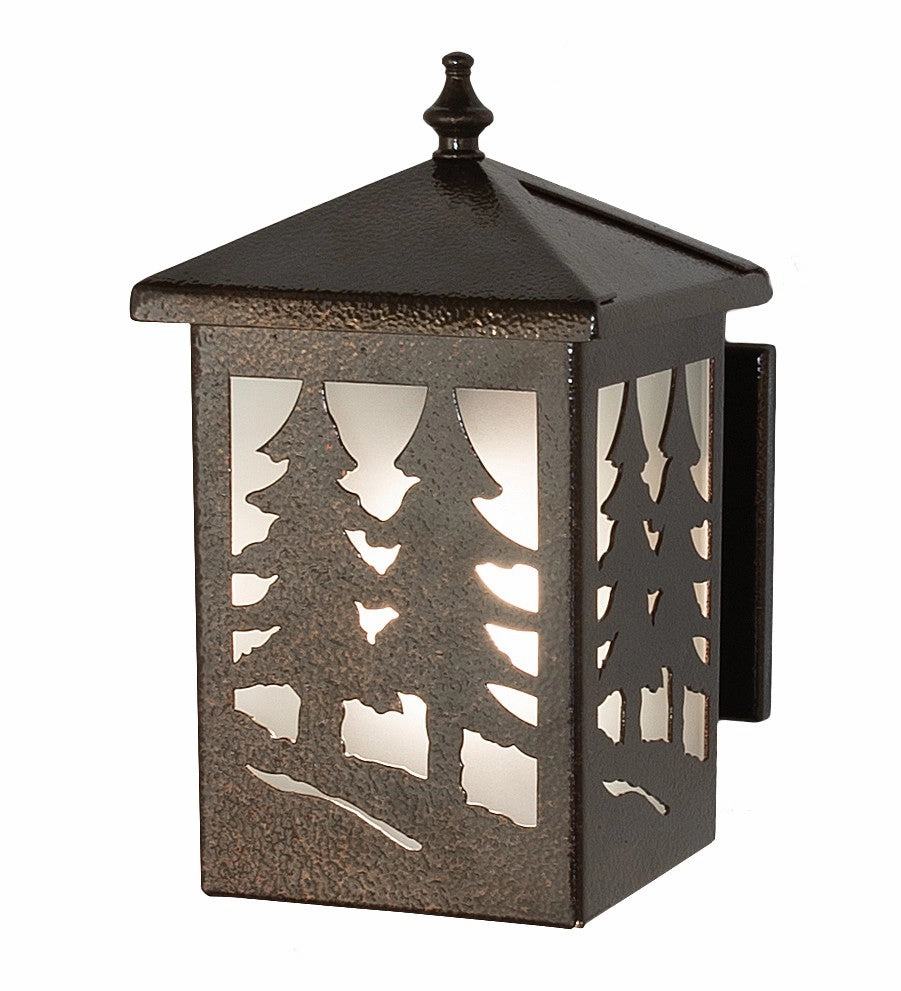 Twin Spruce Trees One Light Wall Sconce