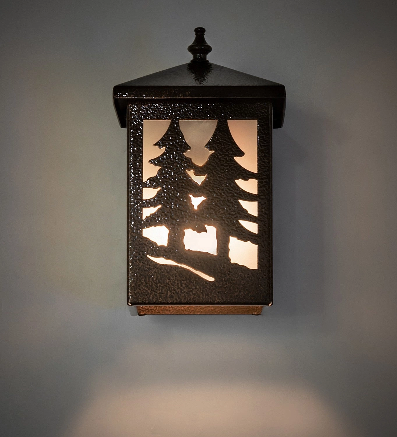 Twin Spruce Trees One Light Wall Sconce