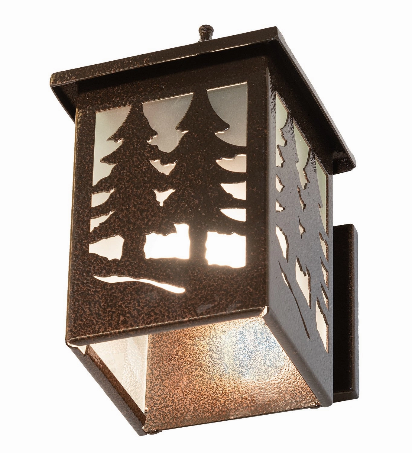 Twin Spruce Trees One Light Wall Sconce