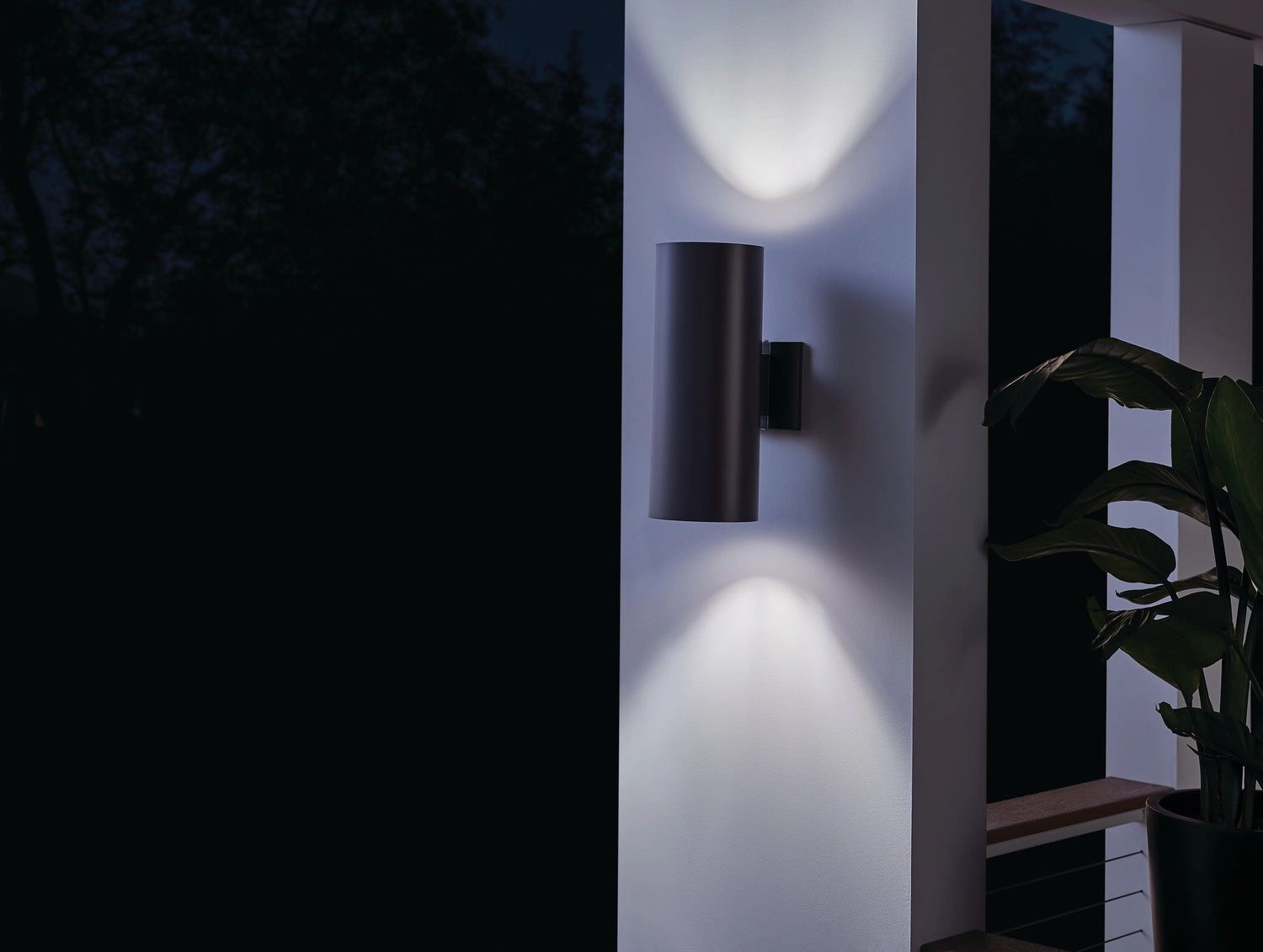 Two Light Outdoor Wall Mount Architectural Bronze