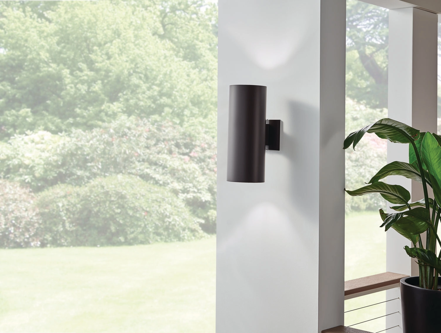 Two Light Outdoor Wall Mount Architectural Bronze