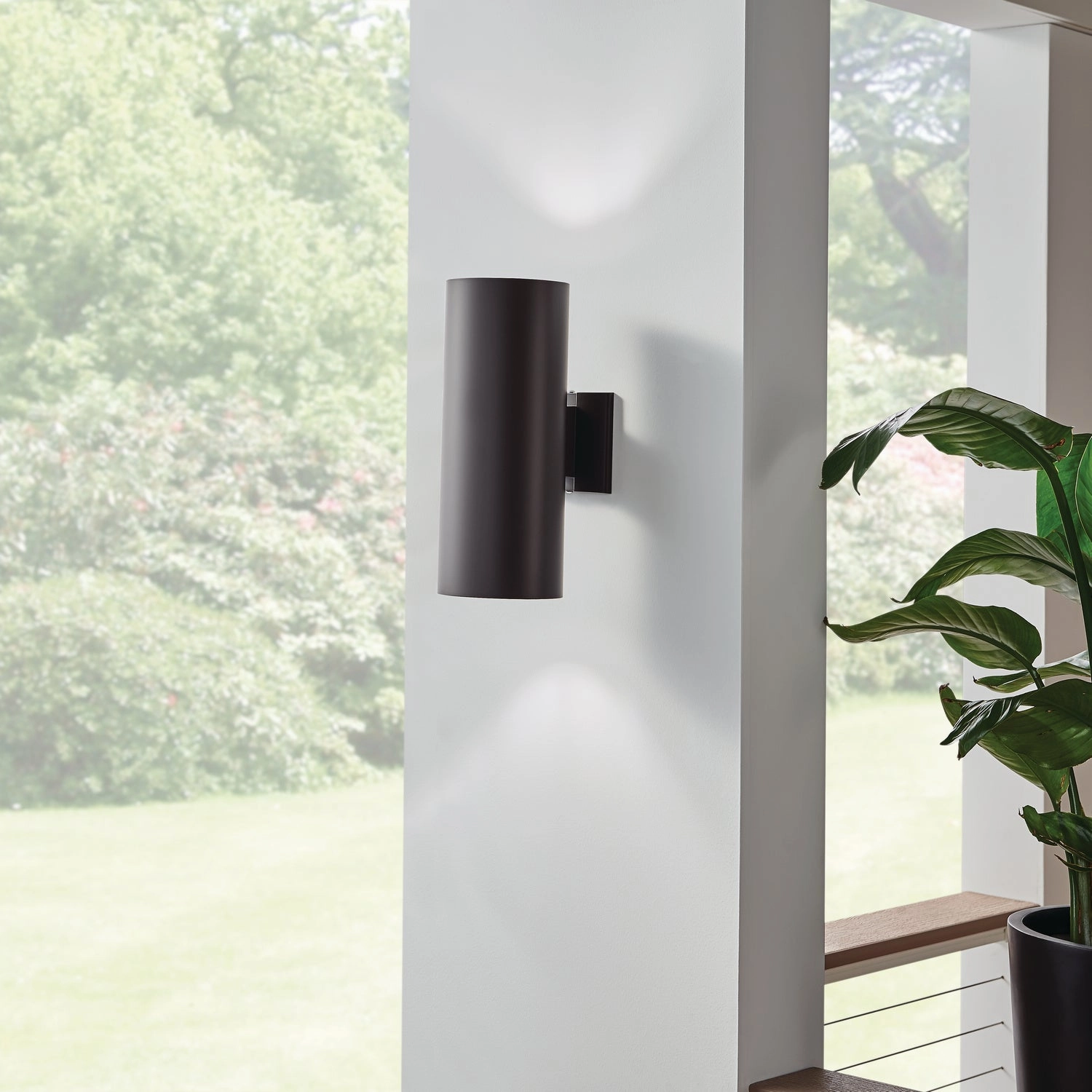 Two Light Outdoor Wall Mount Architectural Bronze