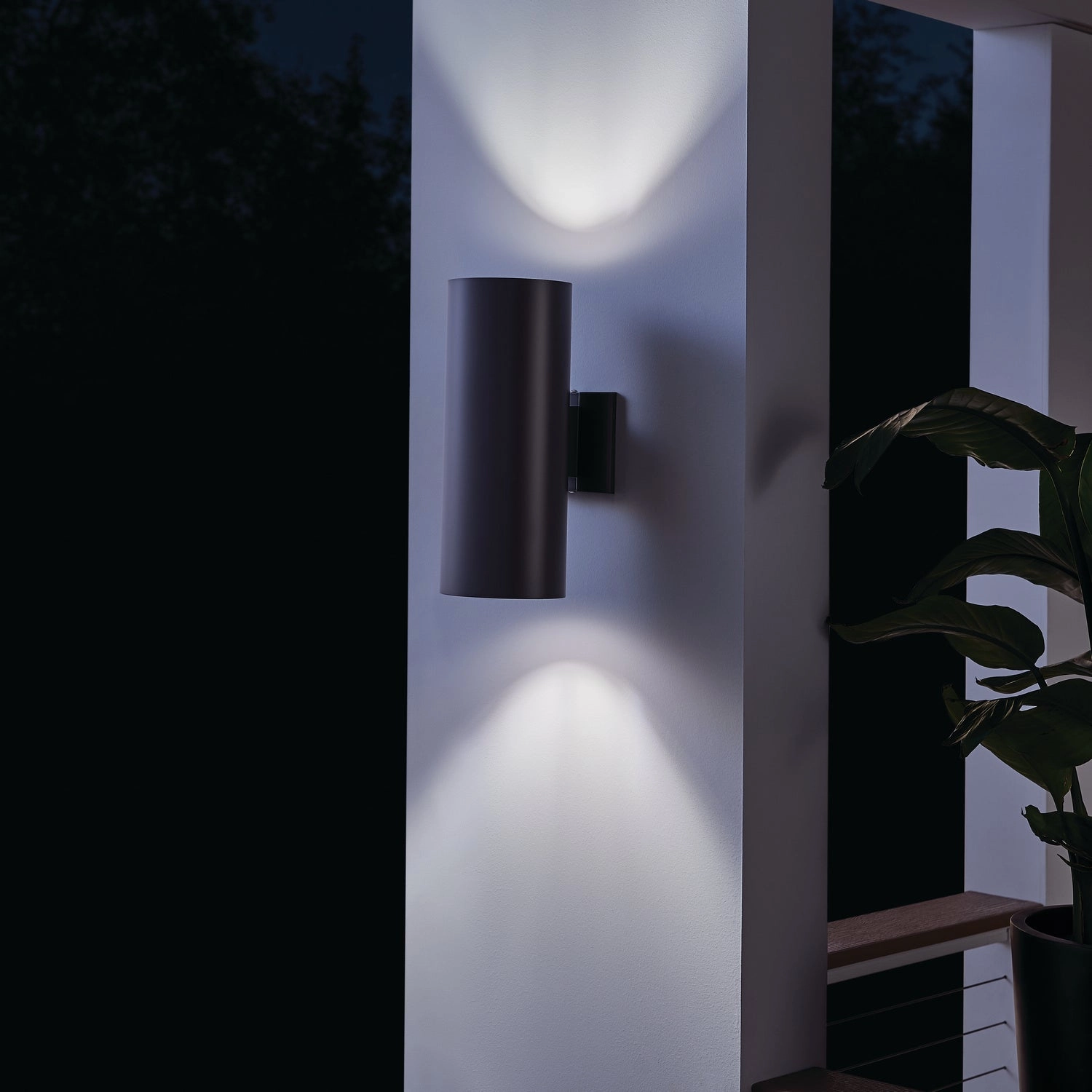 Two Light Outdoor Wall Mount Architectural Bronze