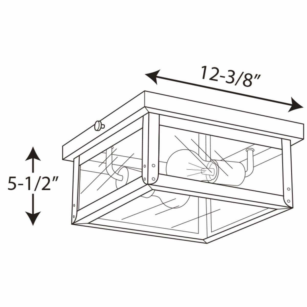 Union Square 2-Light Outdoor Flush Mount