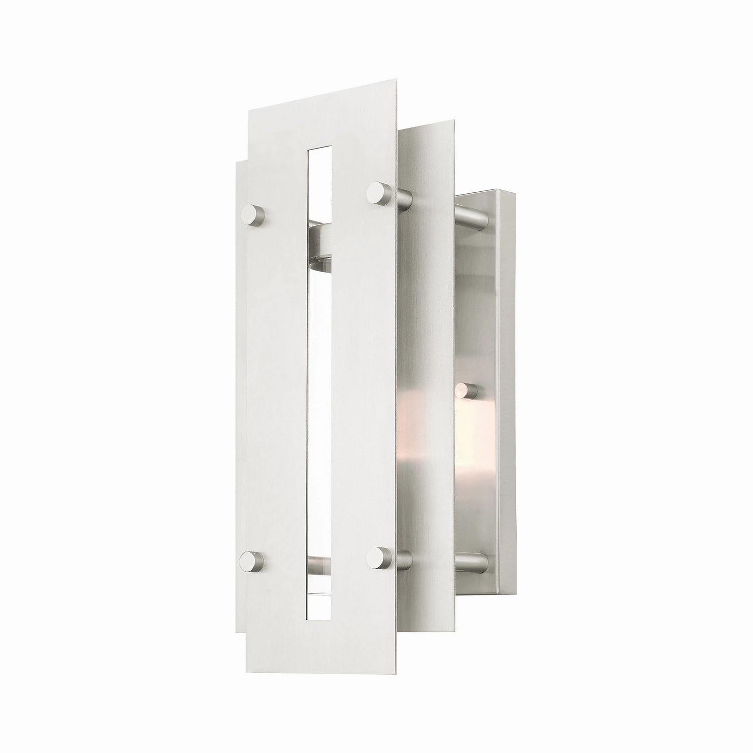 Utrecht One Light Outdoor Wall Lantern Brushed Nickels