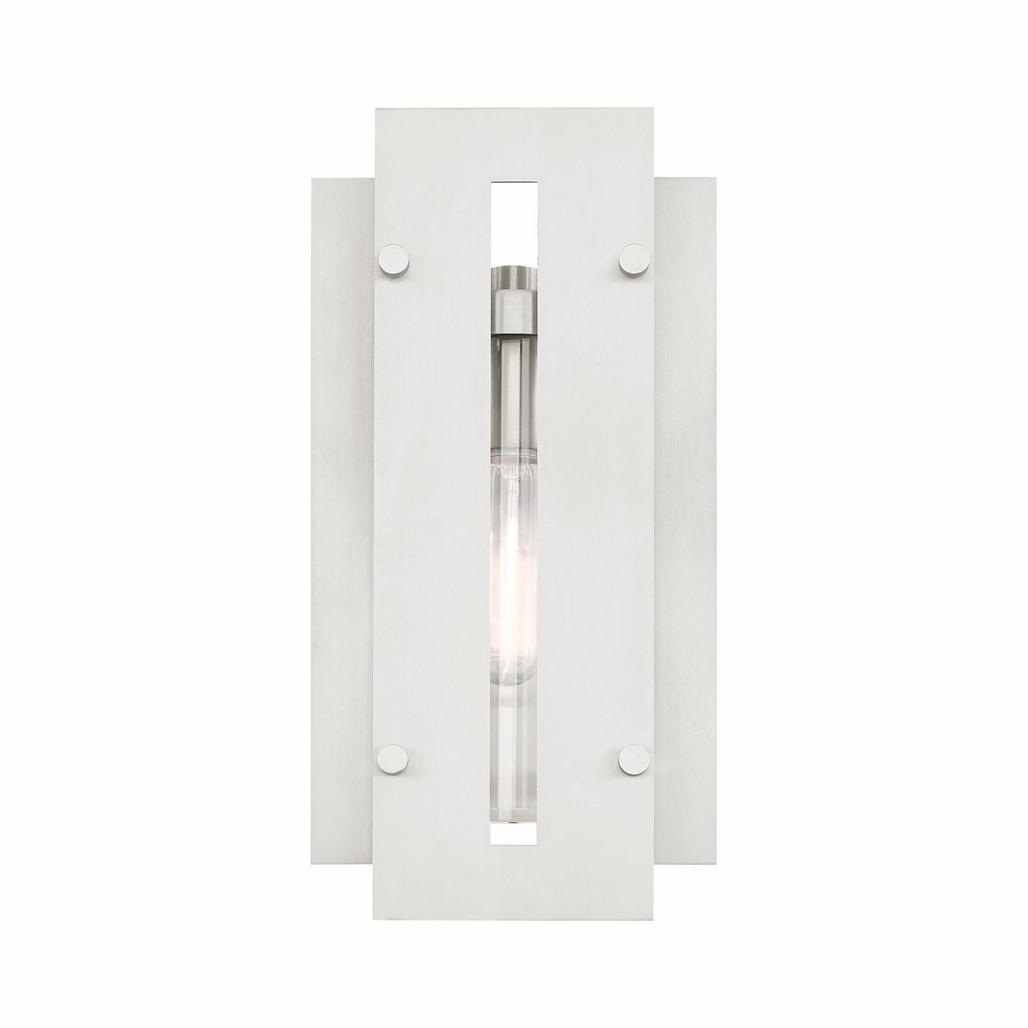 Utrecht One Light Outdoor Wall Lantern Brushed Nickels