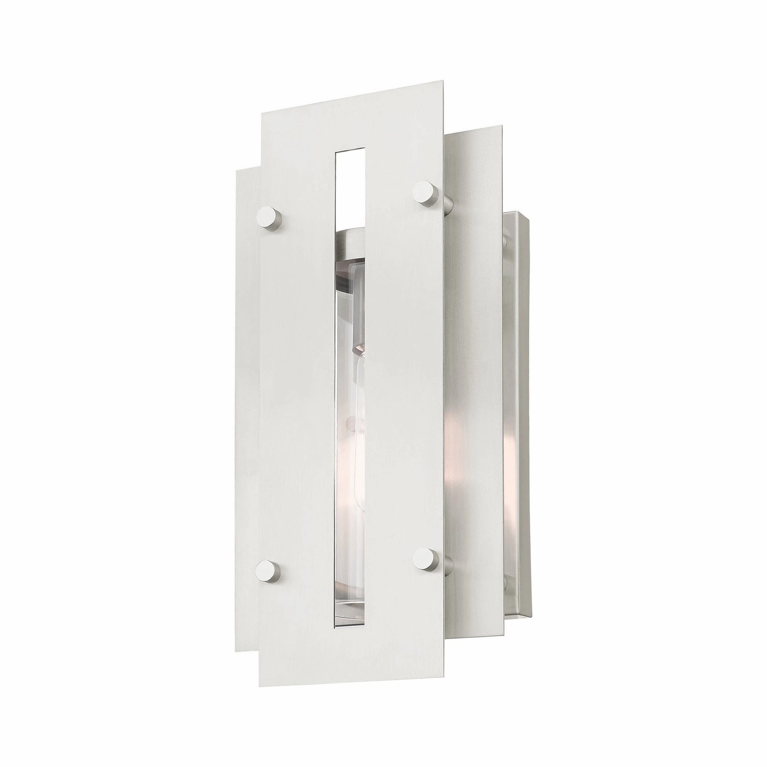 Utrecht One Light Outdoor Wall Lantern Brushed Nickels