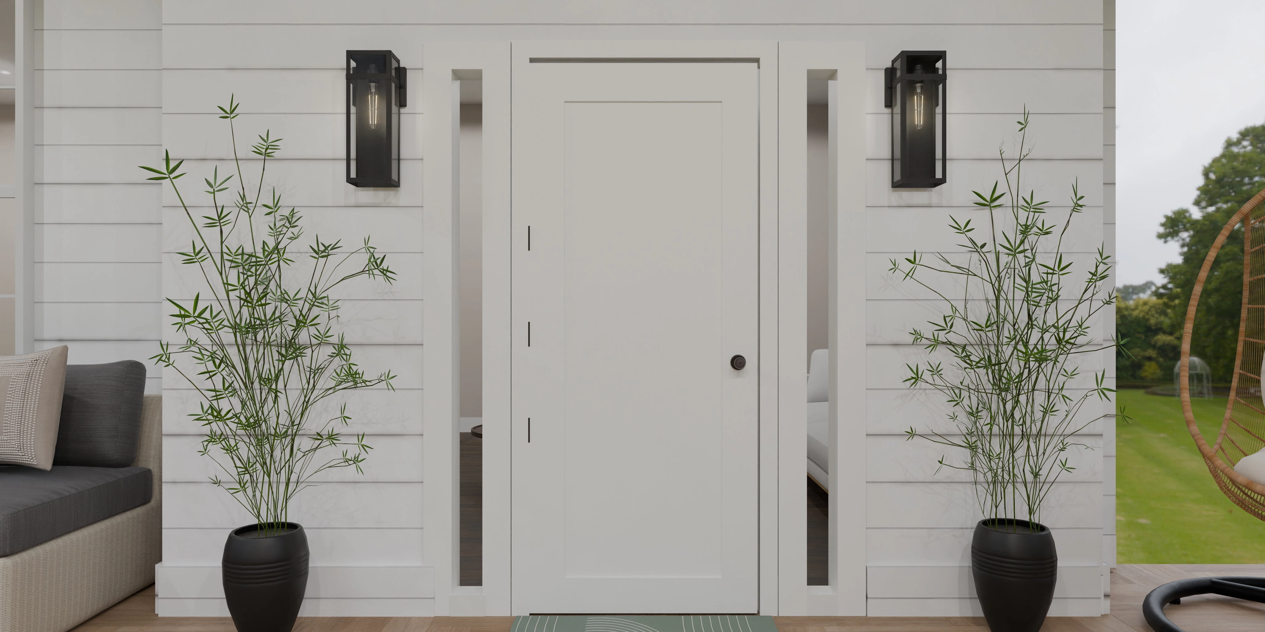 Vanessa One Light Outdoor Wall Mount Matte Black