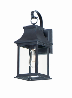 Vicksburg One Light Outdoor Wall Lantern BlackOutdoor wall sconces with motion sensor