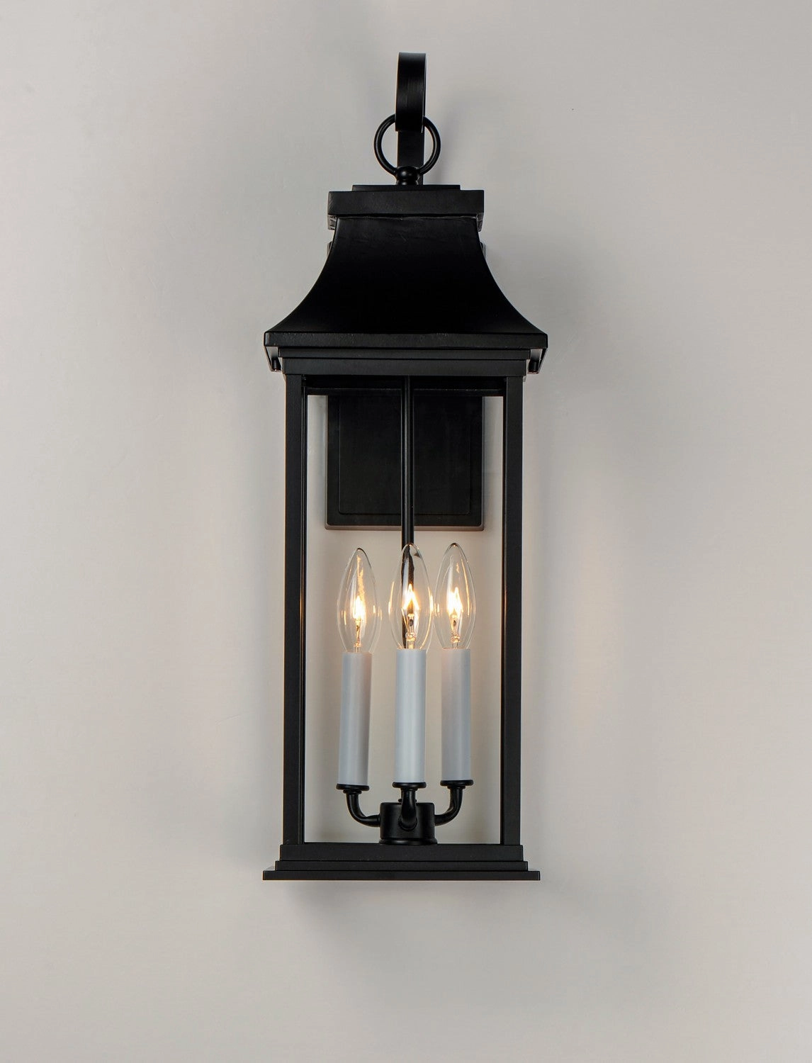 Vicksburg Three Light Outdoor Wall Lantern Black