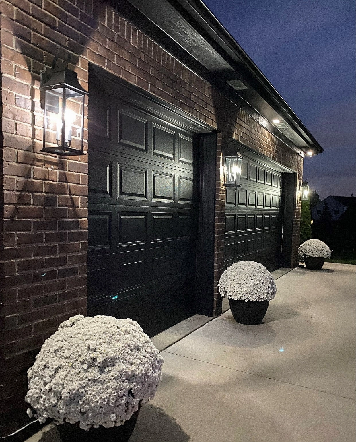 Vicksburg Three Light Outdoor Wall Lantern Black
