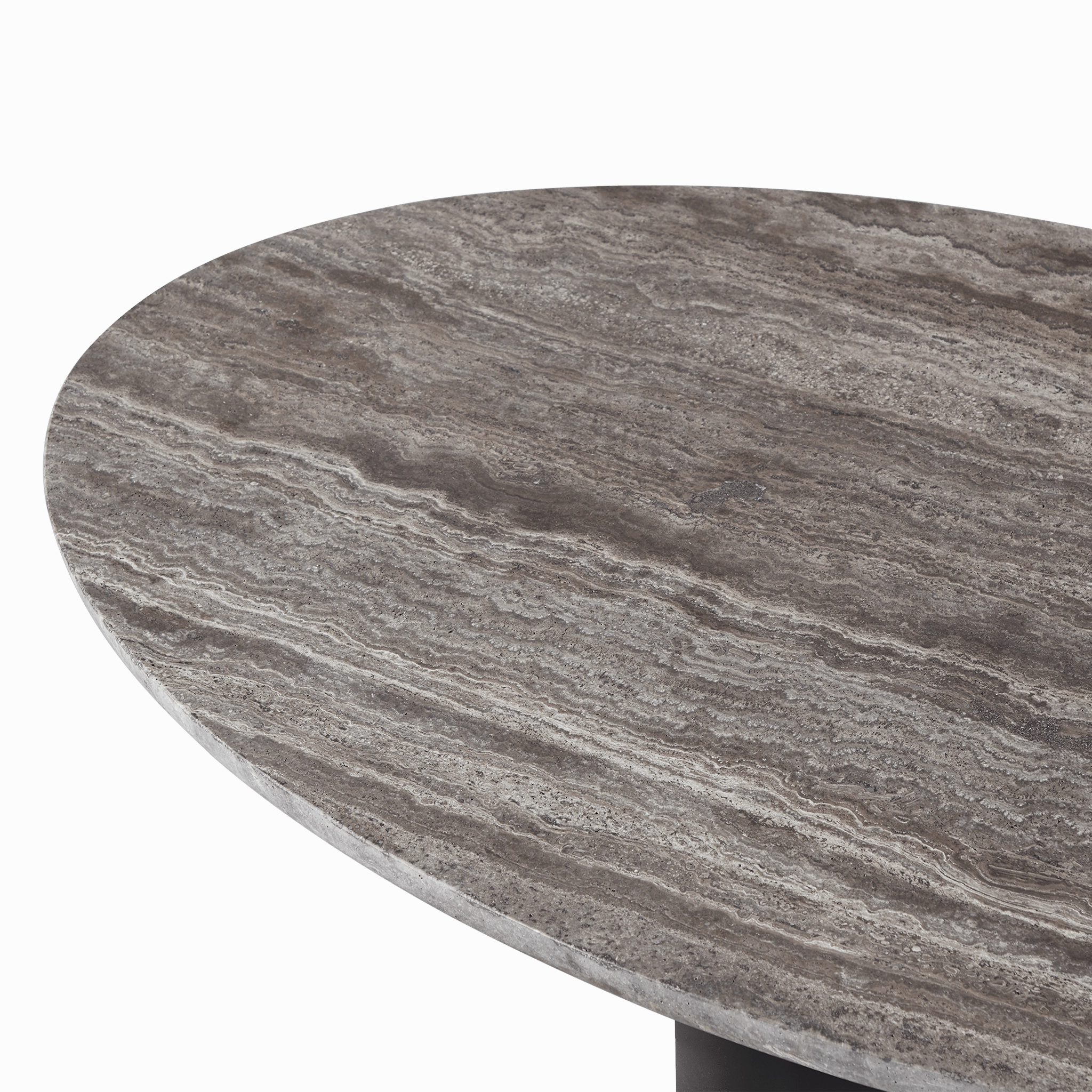 Victoria Aluminum Oval Stone Coffee Table