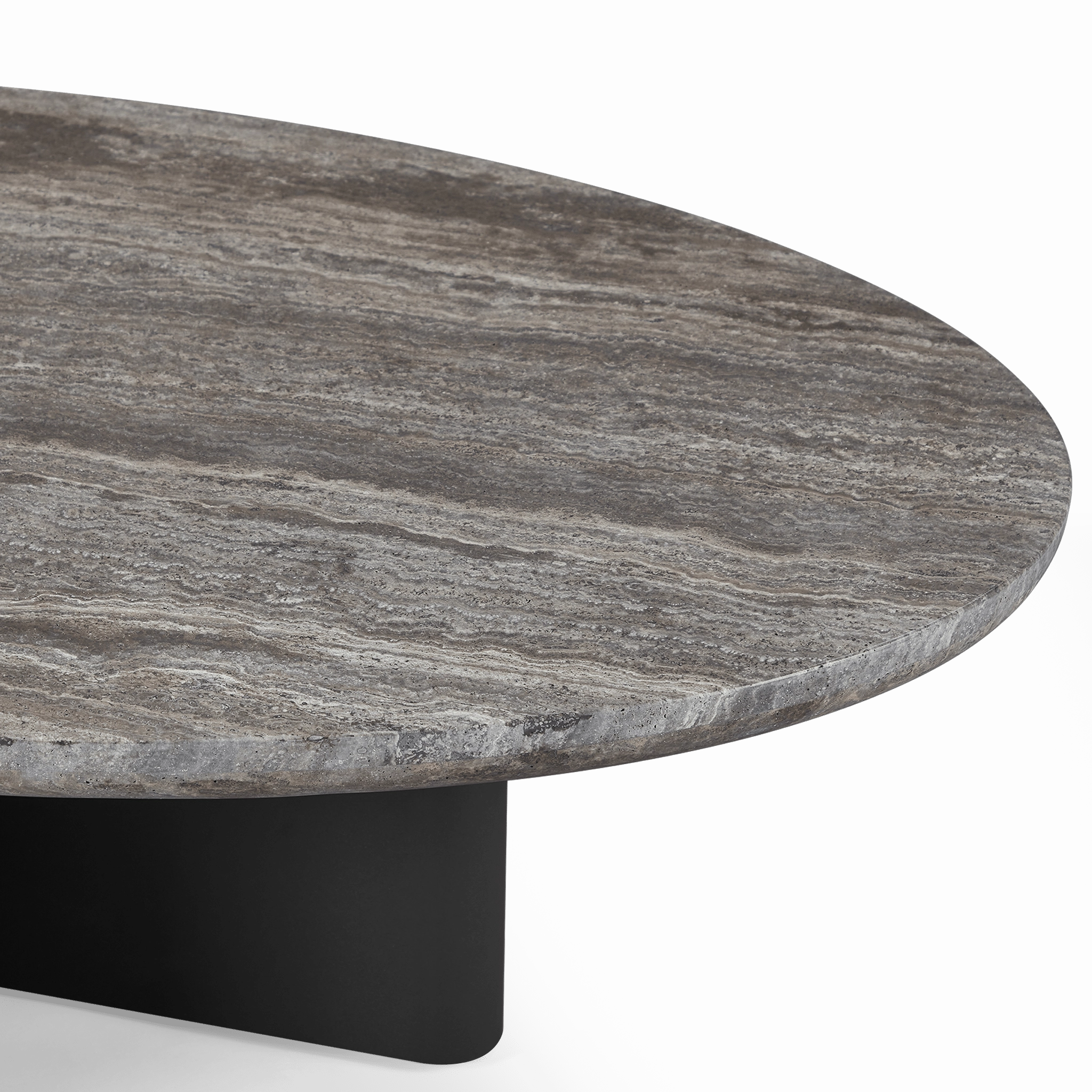 Victoria Aluminum Oval Stone Coffee Table