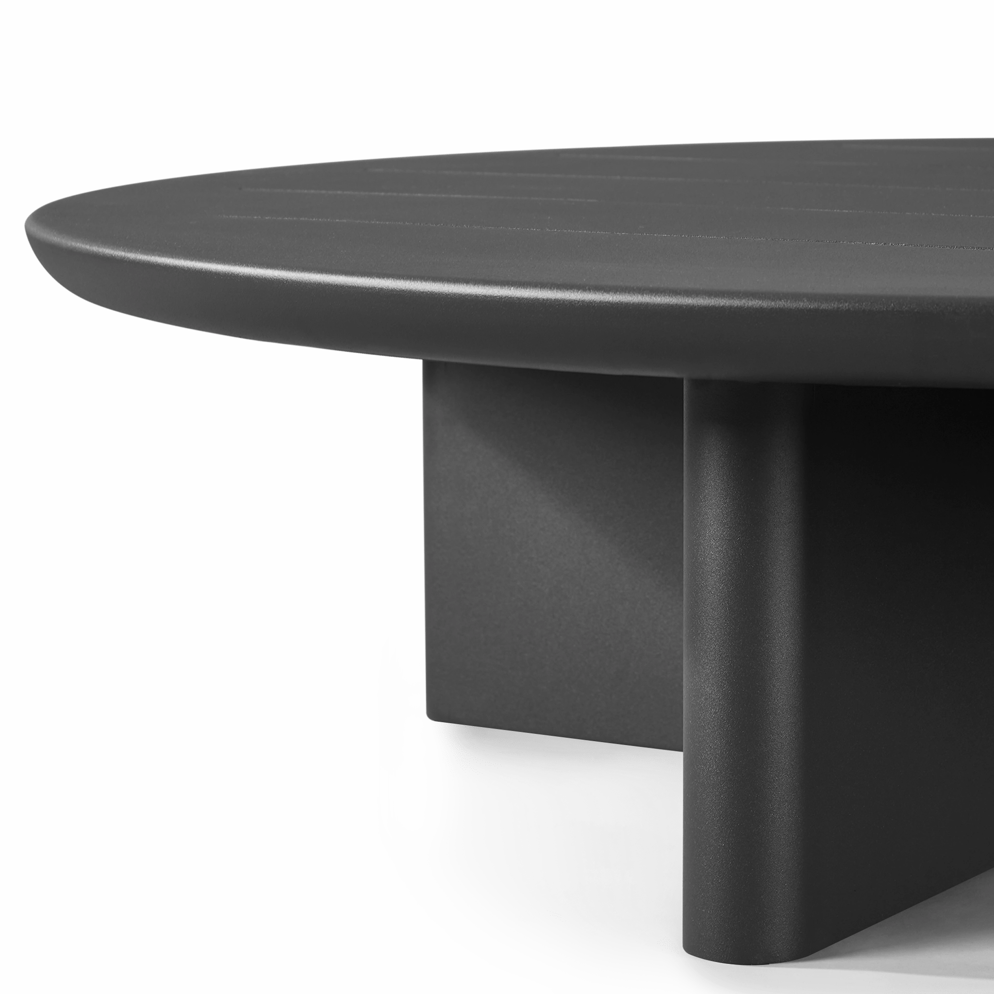 Victoria Aluminum Round Slatted Coffee Table